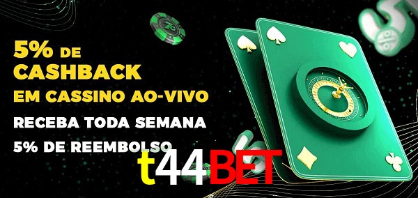 Promoções do cassino ao Vivo t44bet